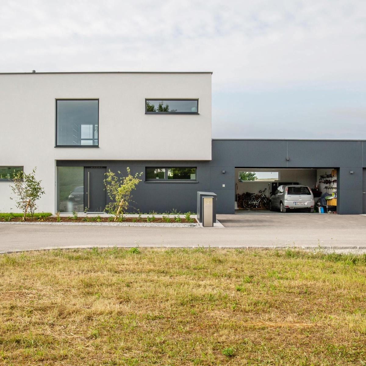 Flachdach, Heizung, Fassade